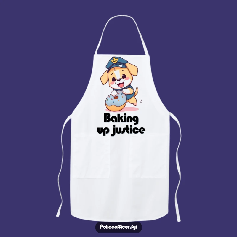 Funny Puppy Cop Apron: Chef Up Fun with This Playful Pup