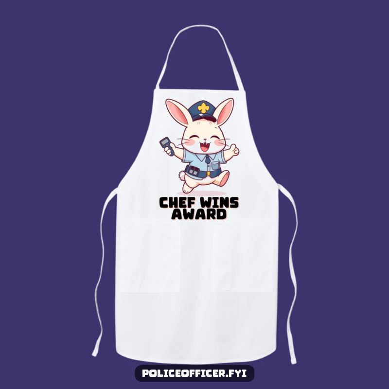 Funny Bunny Police Apron: Kitchen Joy Controller, a Hilarious Gift