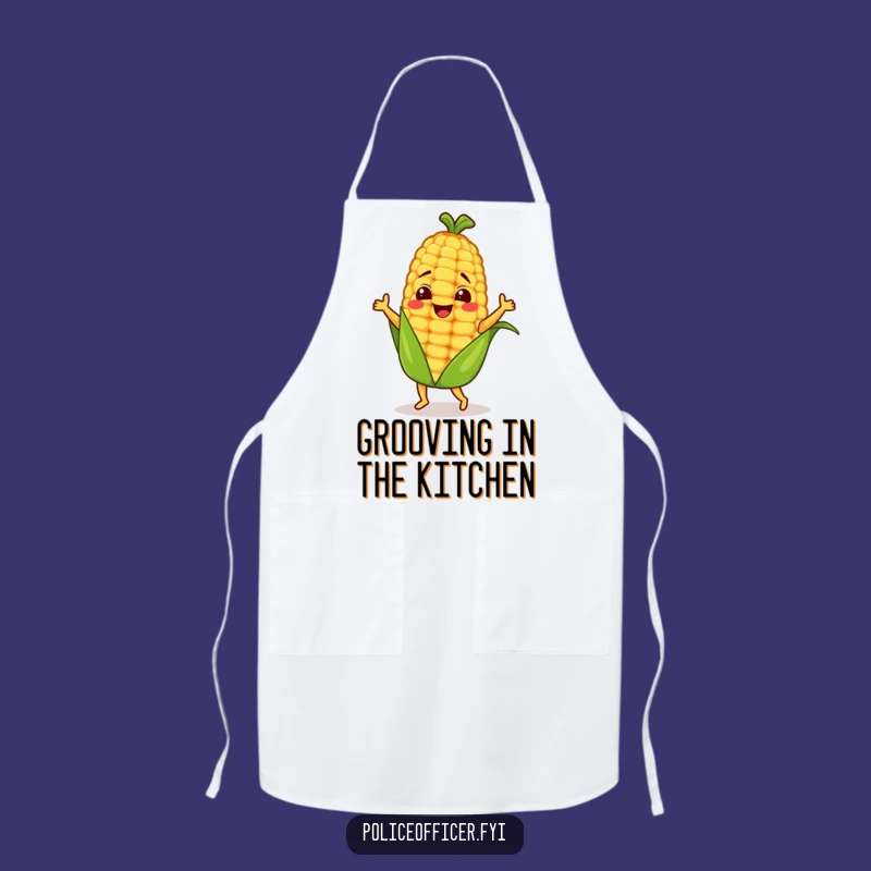Funny Dancing Corn Cob Apron - Cook Up Laughs in the Kitchen