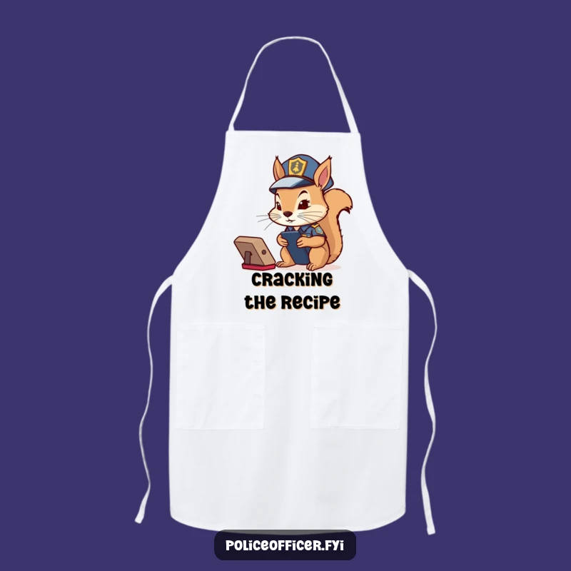 Funny Squirrel Cop Apron: Cook with Authority - A Clever Funny Gift