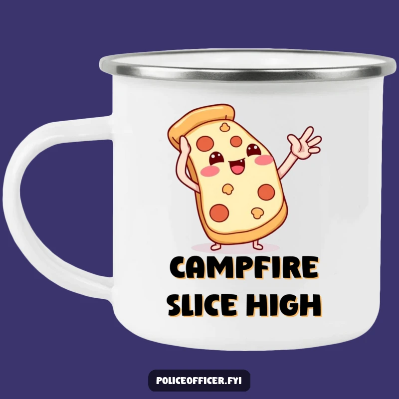 Funny Pizza Campfire Mug: Durable and Hilarious for Outdoor Feasts