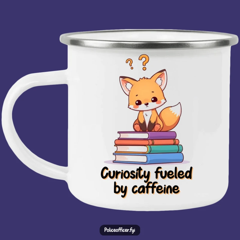 Funny Fox Cub Adventure Mug: Enjoy Your Campfire Brew with This Hilarious Companion