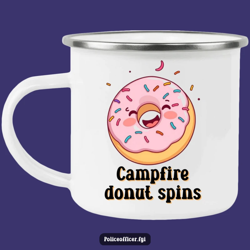 Funny Donut Sprinkle Camping Mug: Sweet Humor for Outdoor Treats