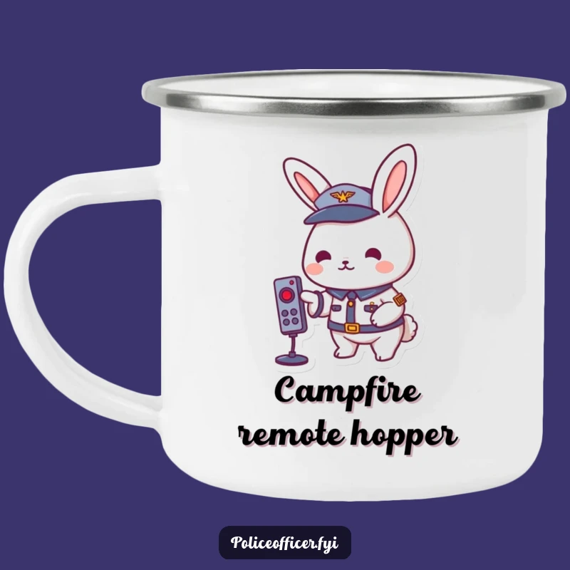 Funny Rabbit Uniform Camping Mug: Playful Presser, Great Funny Gift!