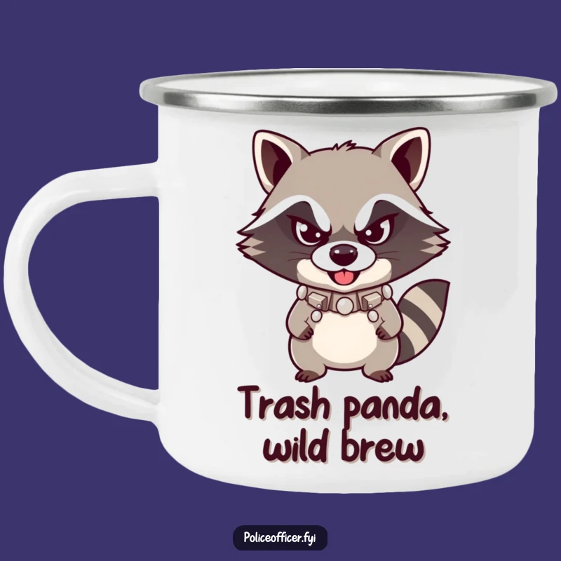 Funny Raccoon Camping Mug - Rugged Mischief for Outdoor Brews