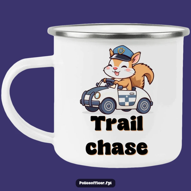 Funny Squirrel Cop Camping Mug: Giggling Driver Gift