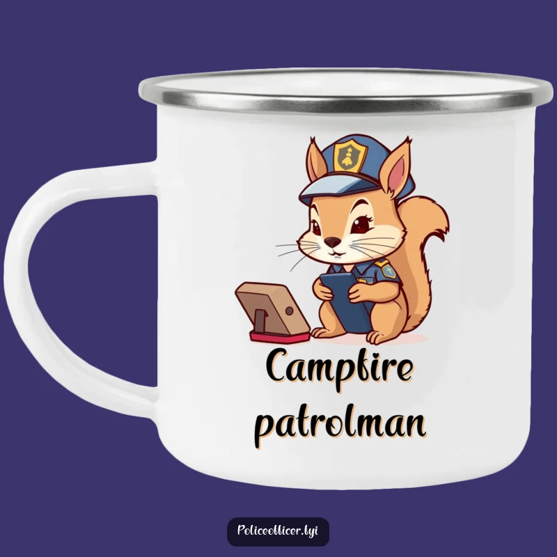 Funny Squirrel Cop Camping Mug: Patrol & Perks - Your Perfect Funny Gift
