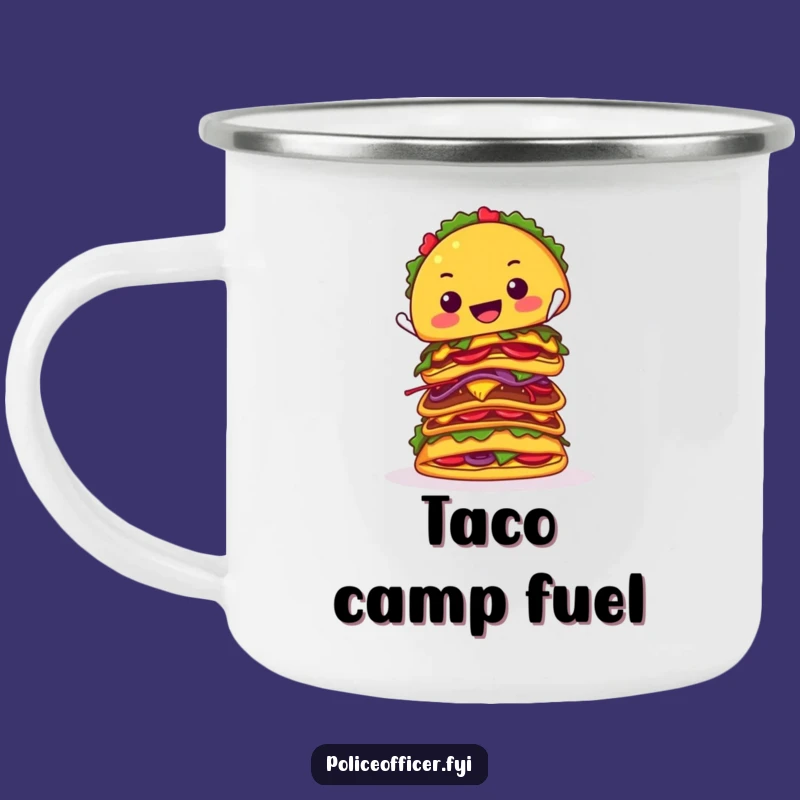 Funny Taco Balancing Camping Mug: Rugged Humor for Outdoor Adventures