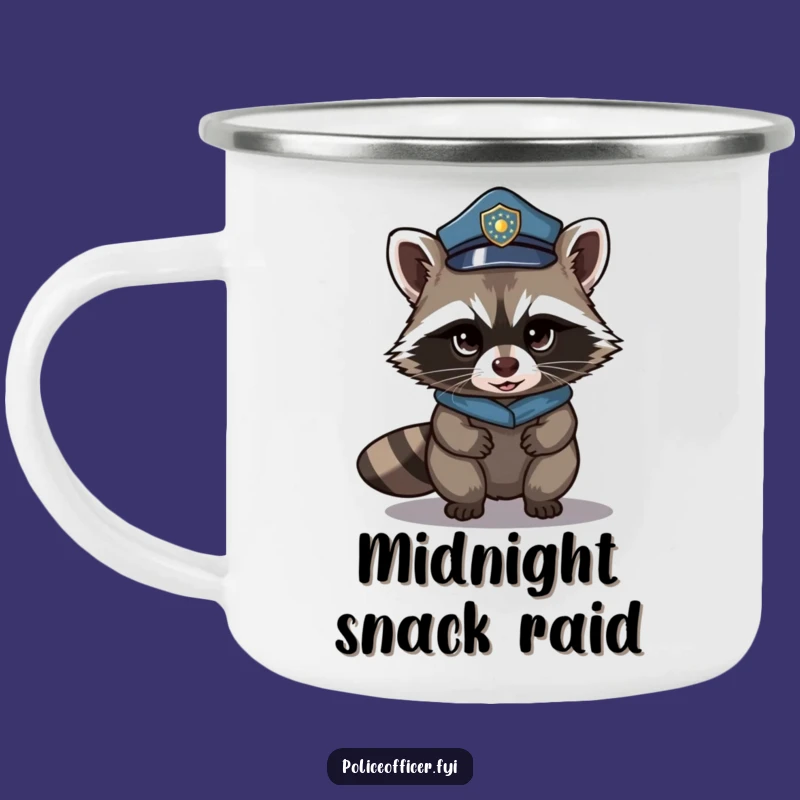 Funny Raccoon Police Camping Mug - Stealthy Sips on the Go!