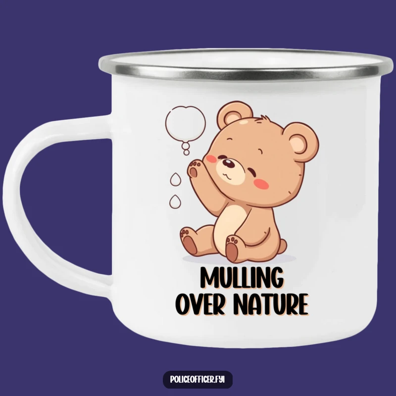 Funny Bear Cub Camping Mug: Adventure Fuel for Curious Souls