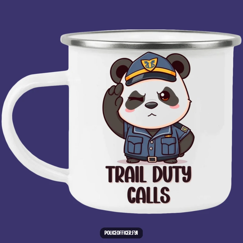 Funny Panda Police Camping Mug - Adventure with Authority!