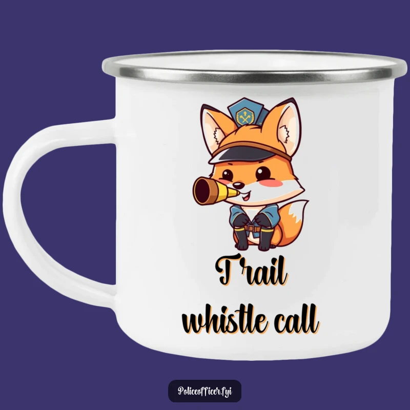 Funny Fox Cop Camping Mug: Adventure with This Proud Officer