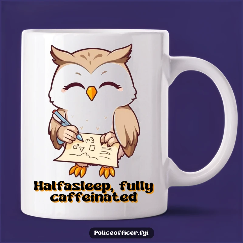 Funny Owl Writer Mug: Contented Doodles for Your Creative Mornings Gift