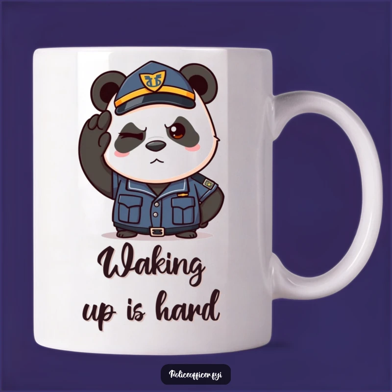 Funny Panda Police Mug - Determined & Hilarious Gift for Law & Order Fans!