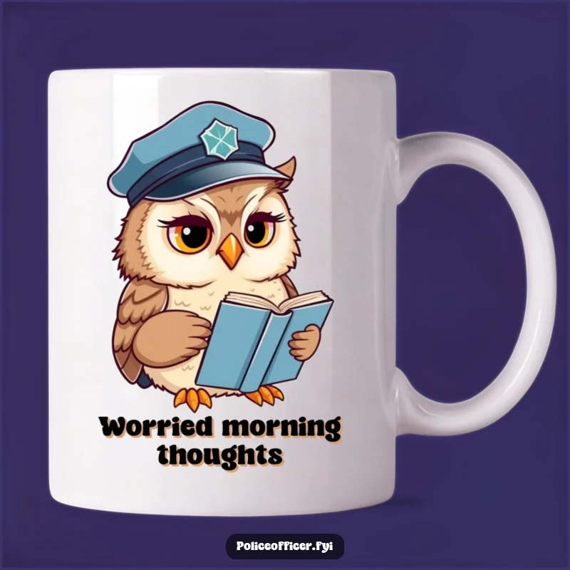 Funny Owl Mug Gift: Wise Officer, Concerned Reader, Perfect for Book Lovers