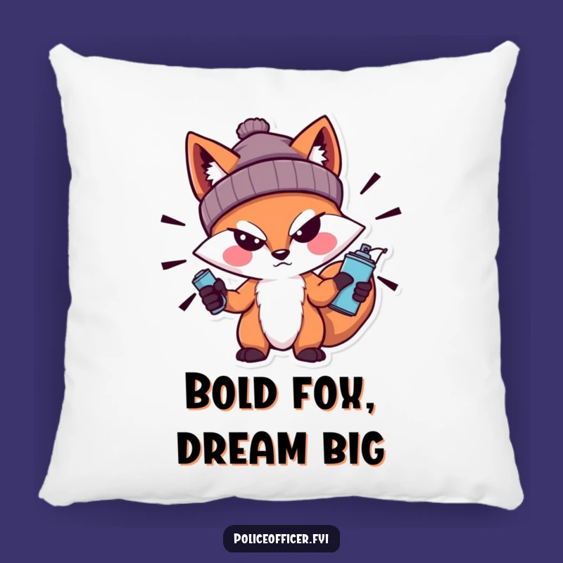 Funny Fox Pillow - Urban Cool for Your Couch