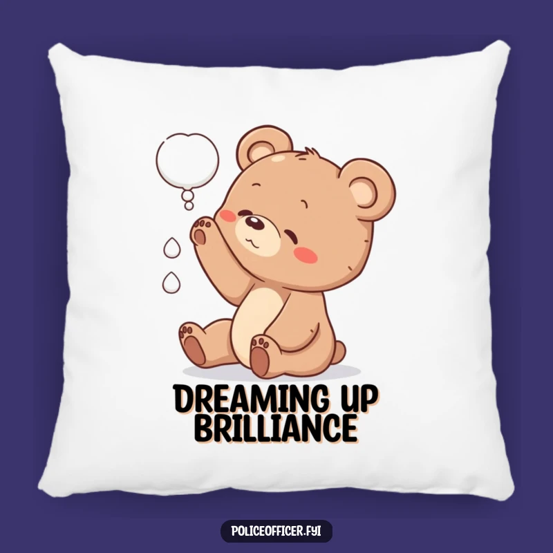 Funny Bear Cub Pillow: Cozy Comfort and Curious Thoughts for Your Space