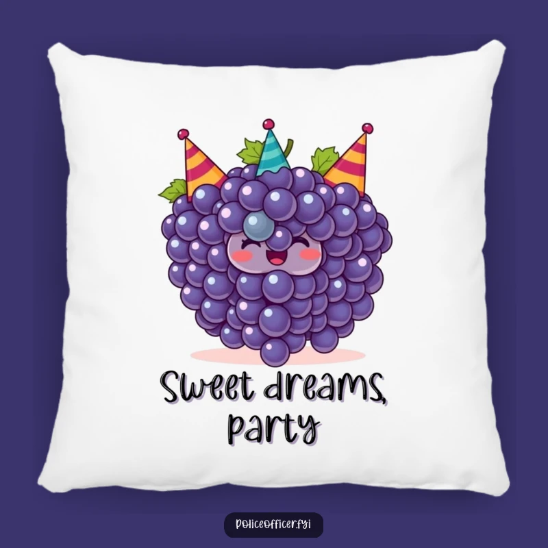 Funny Grapes Party Pillow: Hug Your Smiling Friends with Fruity Comfort