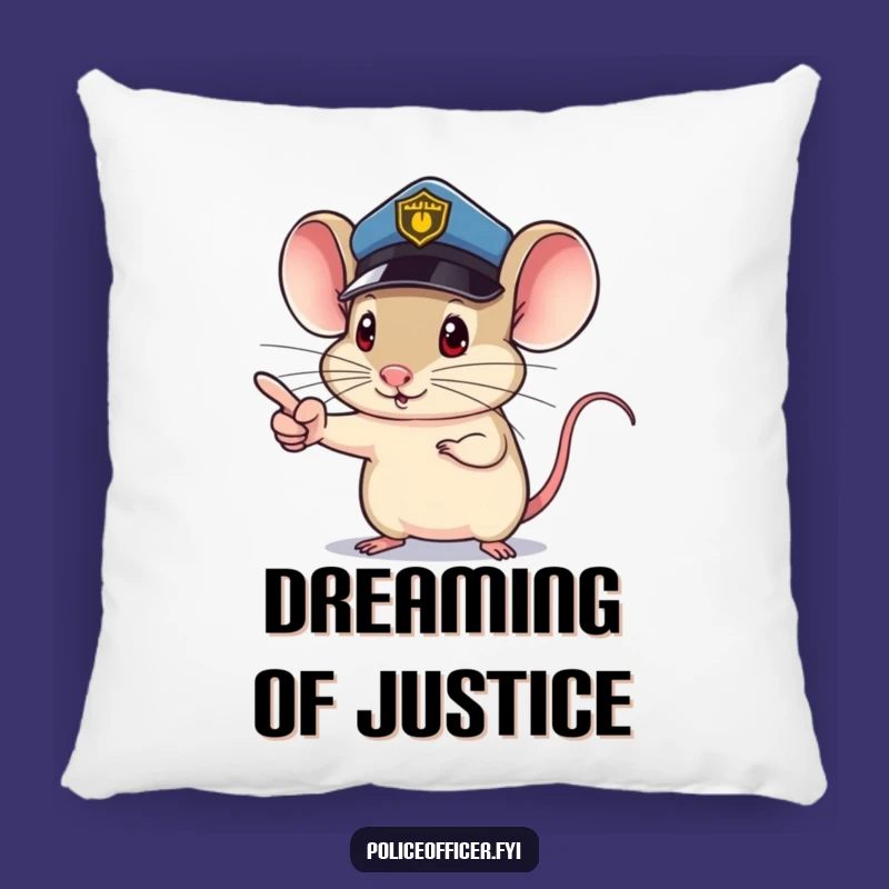 Funny Mouse Cop Pillow: Determined Comfort for Your Relaxing Moments Gift