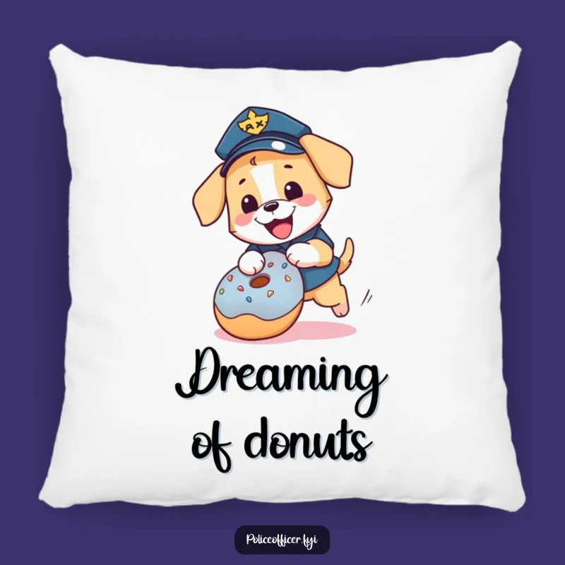 Funny Puppy Cop Pillow: Cuddle Up with This Playful Pup