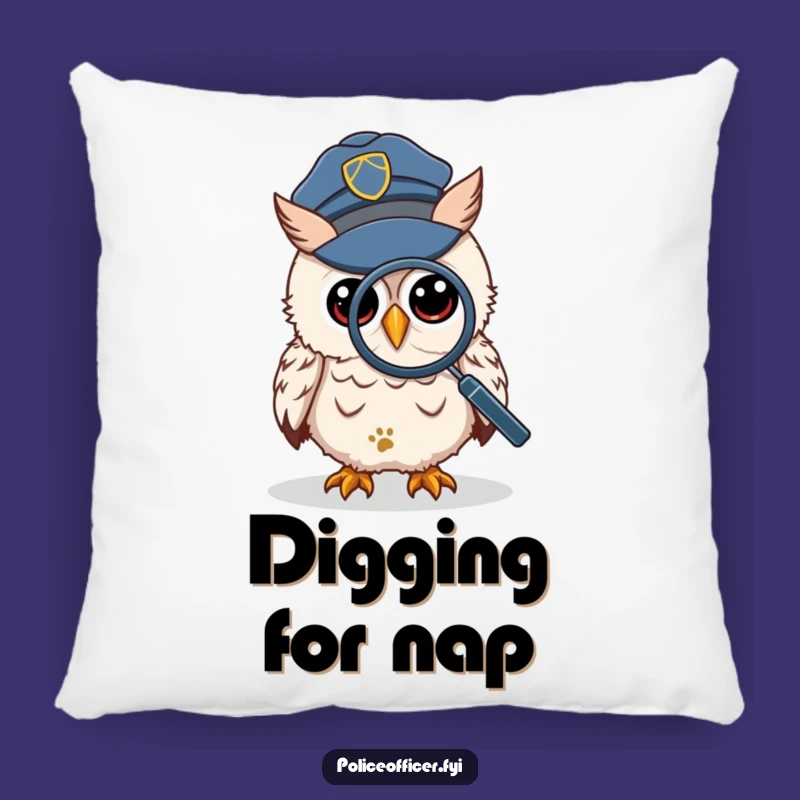 Funny Wise Owl Detective Pillow - Cozy Comfort for Deep Thinkers