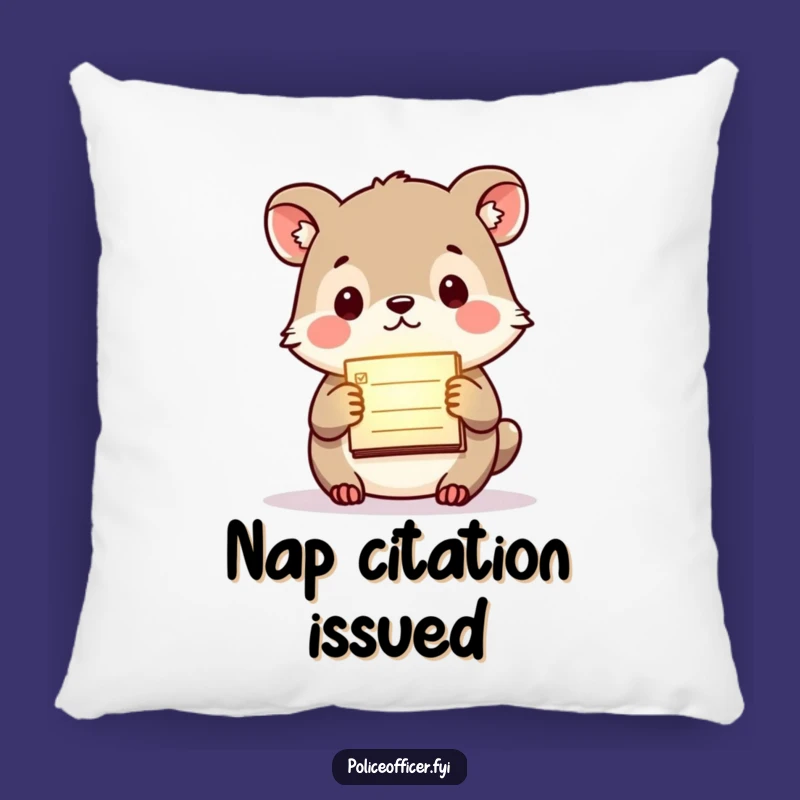 Funny Citation Keeper Pillow: Cozy Justice and Comfort, Perfect Funny Gift