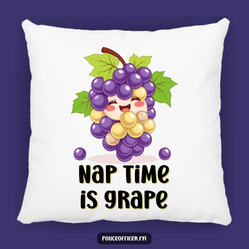 Funny Grapes Pillow: Hilarious Comfort with Bouncing Fruit Cheer!