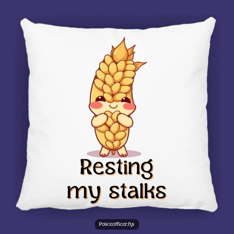 Funny Bowing Wheat Pillow - Cozy Cartoon Grain Comfort for Your Home