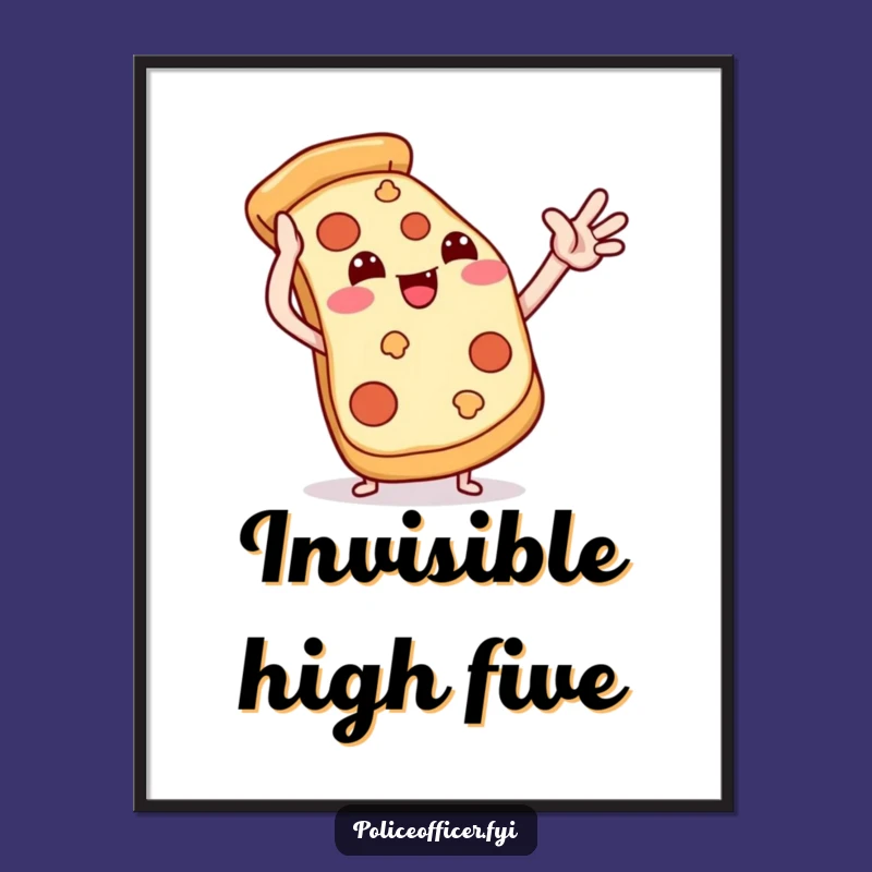 Funny Pizza Digital Art: Hilarious Food Print for Instant Cheerful Decor