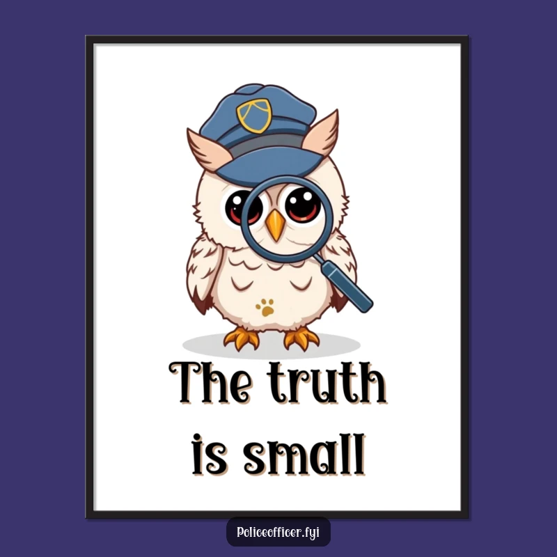 Funny Wise Owl Detective Digital Art - Mystery Solved for Humorous Decor