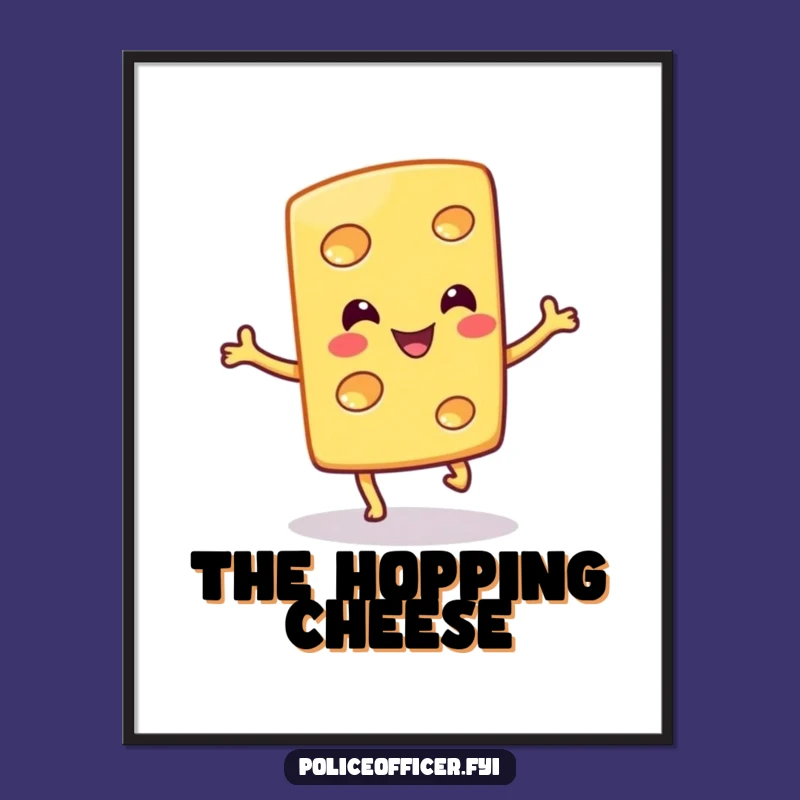 Funny Cheese Hop Digital Print: Instant Cheesy and Joyful Decor