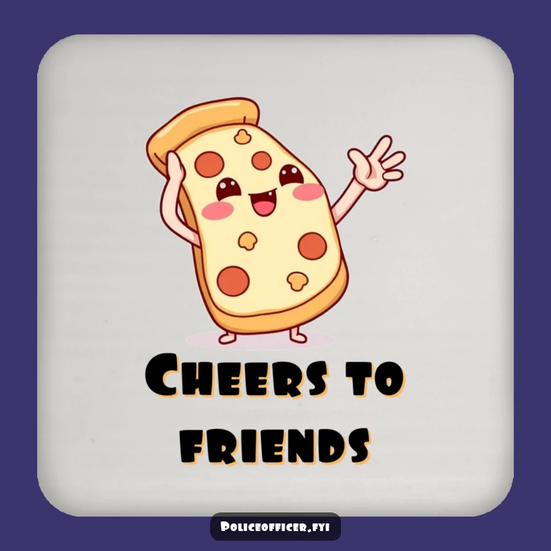 Funny Pizza Coaster Set: Protect Surfaces with Hilarious Foodie Art