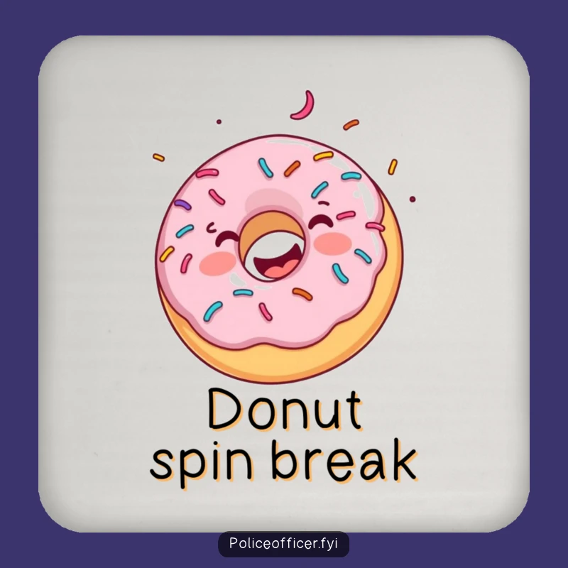 Funny Donut Sprinkle Drink Coaster: Protect Surfaces with Sweet Smiles
