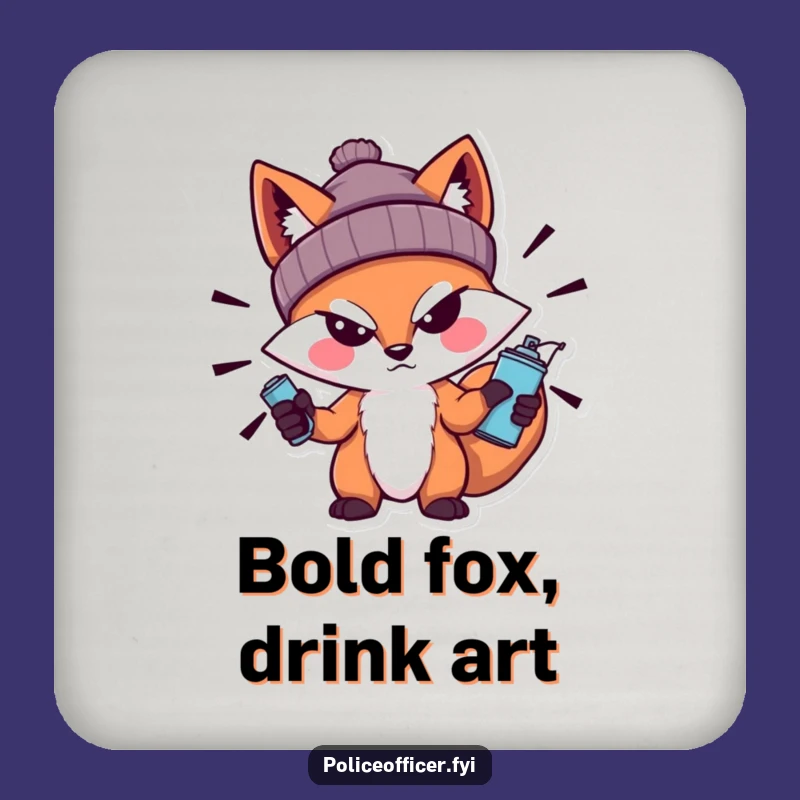 Funny Fox Coaster Set - Urban Protection for Your Surfaces
