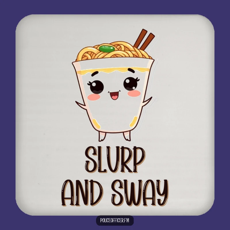 Funny Ramen Coaster Set: Protect Surfaces with Hilarious Asian Food Art