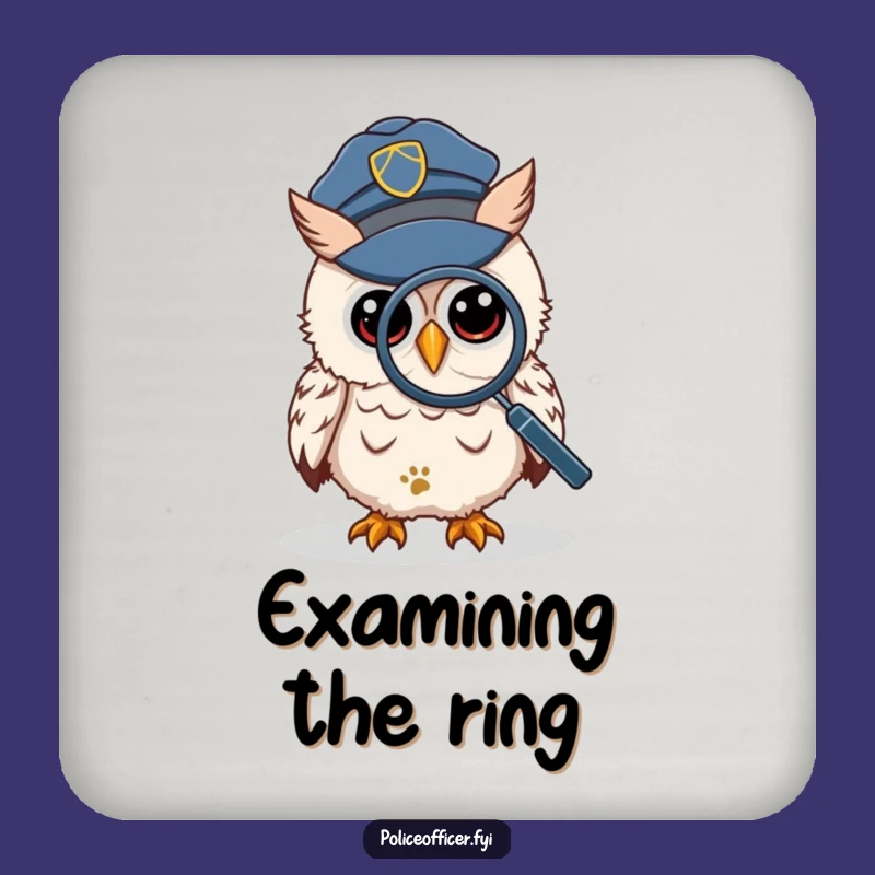 Funny Wise Owl Detective Coaster - Mystery Protection for Your Drinks