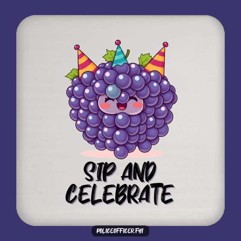 Funny Grapes Party Coasters: Protect Surfaces with Festive, Fruity Humor