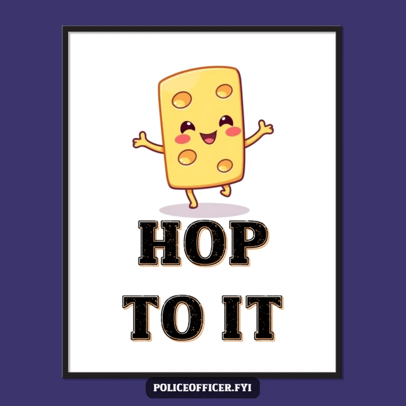 Funny Cheese Hop Art Poster: Add a Slice of Joyful Decor
