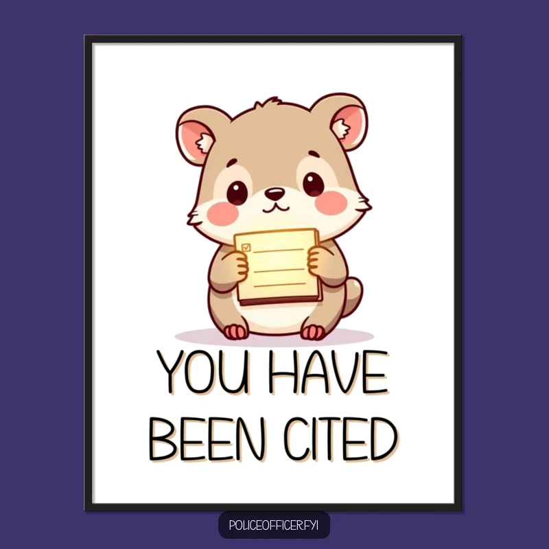 Funny Citation Keeper Poster: Wall Art That Enforces Smiles, Great Funny Gift