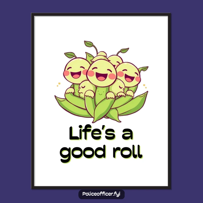 Funny Peas Poster: Hilarious Rolling Art for Cheerful Walls!