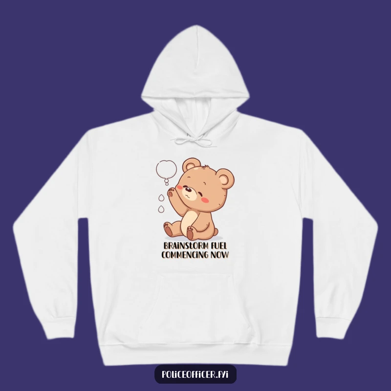 Cozy Funny Bear Cub Hoodie: Embrace Curiosity with a Thoughtful Design