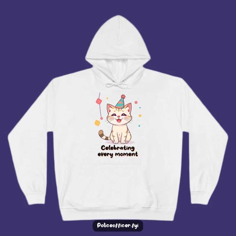 Cozy Funny Party Cat Hoodie: Warmth for Your Celebrations