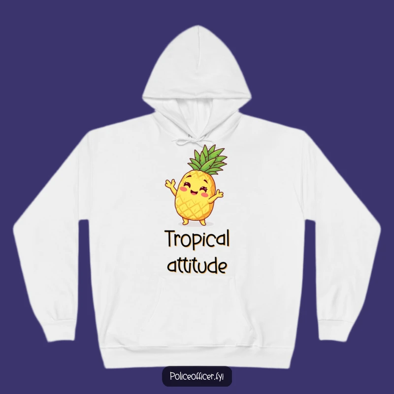 Cozy Funny Pineapple Pose Hoodie - Warm Comfort with Tropical Attitude