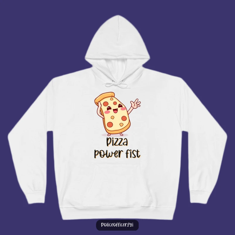 Cozy Funny Pizza High-Five Hoodie: Warm and Hilarious Comfort Wear