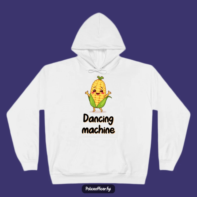 Cozy Funny Dancing Corn Cob Hoodie - Warm Up with Cartoon Corn Fun