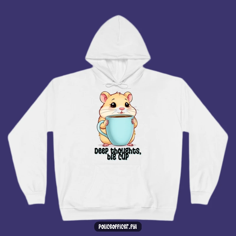 Funny Hamster Coffee Hoodie: Cozy Thoughtfulness for Chilly Mornings Gift