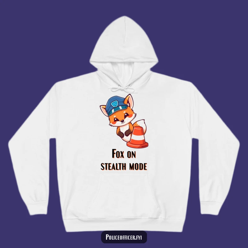 Funny Fox Police Hoodie: Cozy Sneaky Cop Fox Sweatshirt, Perfect Gift