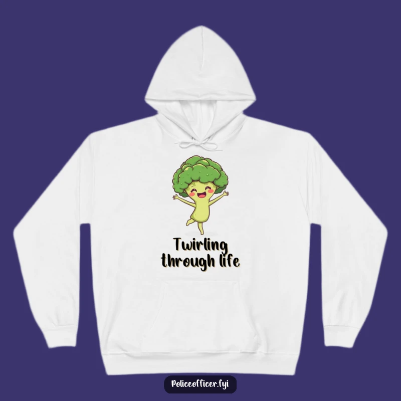 Funny Broccoli Hoodie: Cozy Up with Hilarious Pirouette Fun!