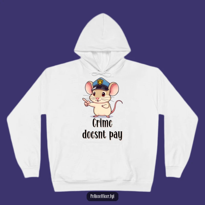 Funny Mouse Cop Hoodie: Stay Warm, Stay Determined Gift
