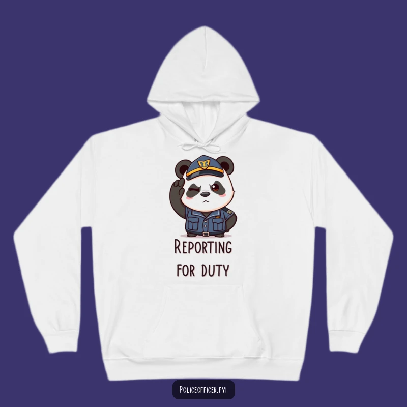 Funny Panda Police Hoodie - Cozy Protection with a Wink!